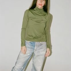 Baserange Turtleneck In Apache Green Clothing