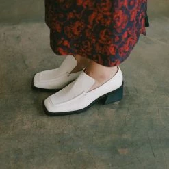 Shoes Suzanne Rae Wide Toe Loafer In White