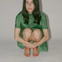 No.6 Willa Dress In Green Glitter Clothing