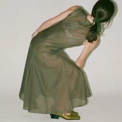 Paloma Wool Sue Bow In Dark Khaki Knitwear