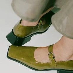 Paloma Wool Betta Mary Jane In Light Khaki Green Shoes