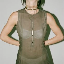 New Arrivals Paloma Wool Lola Choker In Dark Taupe