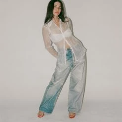 Our Legacy 70s Line Shirt In Milky Quartz Pleat