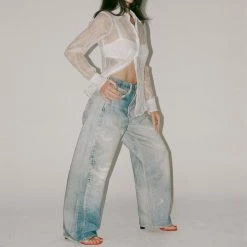 Hot Sale π Our Legacy Full Cut Jean In Digital Denim Print π 11 Our Legacy Full Cut Jean In Digital Denim Print