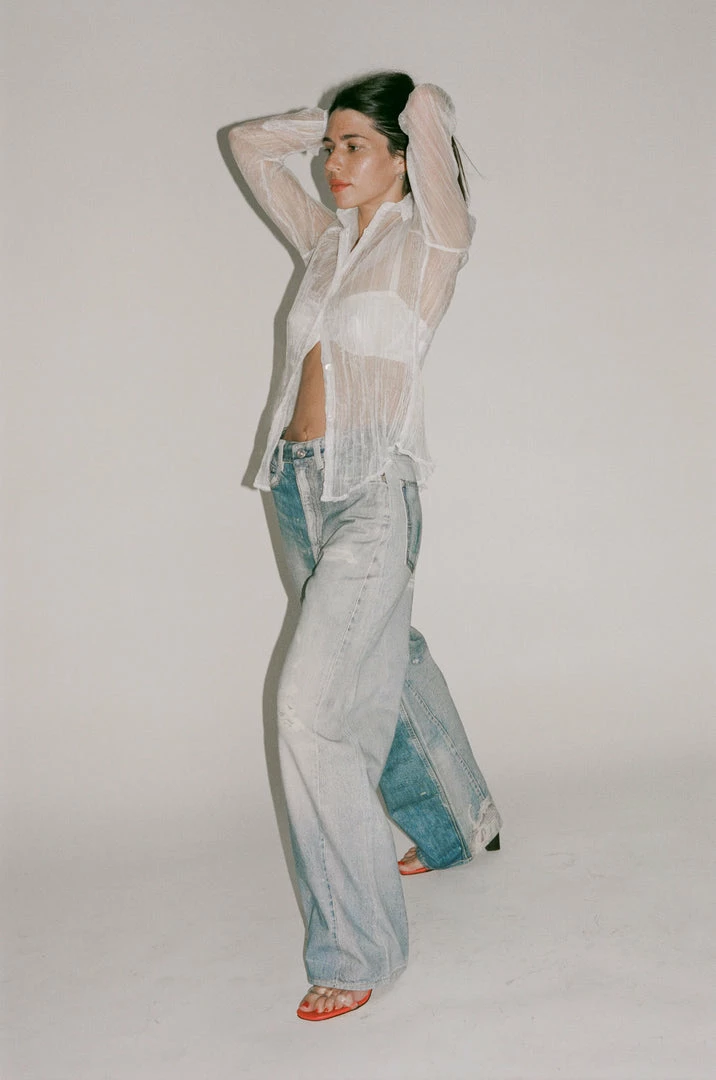 Hot Sale π Our Legacy Full Cut Jean In Digital Denim Print π 5 Our Legacy Full Cut Jean In Digital Denim Print