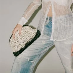 Accessories Maria La Rosa Game Tricot Bag In Nude