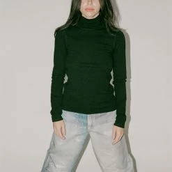 Our Legacy Arch Turtleneck In Black Crisp Cotton