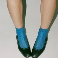 Maria La Rosa One Ribbed Sock In Cobalt Accessories