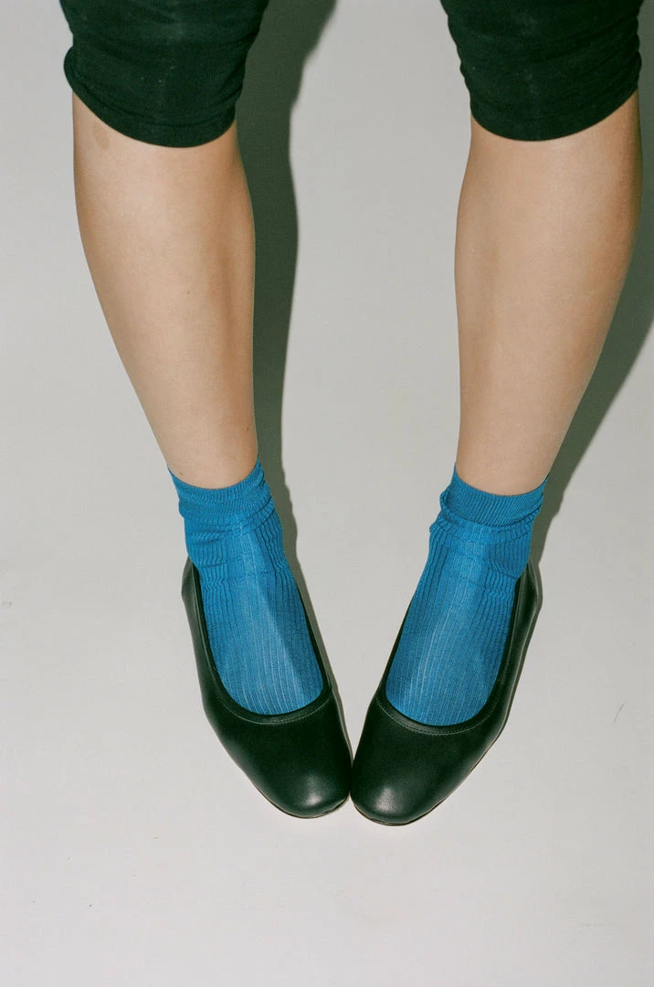 New π― Maria La Rosa One Ribbed Sock In Cobalt Accessories π₯ 4 Maria La Rosa One Ribbed Sock In Cobalt Accessories