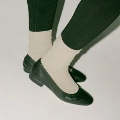 Baserange Rib Ankle Socks In Brown Melange Accessories