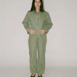 Caron Callahan Embroidered Fincher Jumpsuit In Moss Clothing