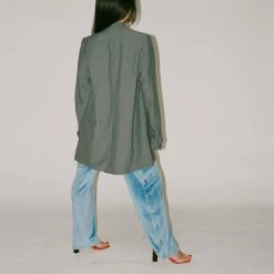 PRISCAVera Double Breasted Suit Jacket In Graphite