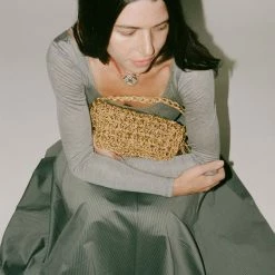 Maria La Rosa Canterbury Bag In Gold