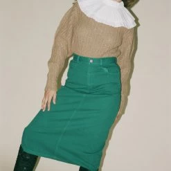 Sea NY Octavia V-Neck Pullover In Khaki Clothing