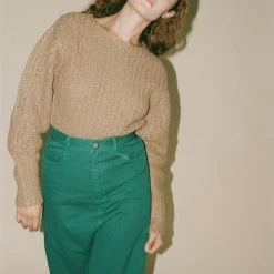 Sea NY Octavia V-Neck Pullover In Khaki Clothing