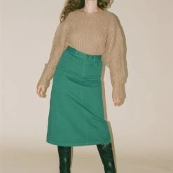 Sea NY Octavia V-Neck Pullover In Khaki Clothing