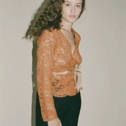 Michons Marigot Lace Wrap Top Clothing