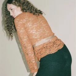 Michons Marigot Lace Wrap Top Clothing