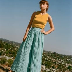 Mara Hoffman Belinda Pant In Sky Blue Clothing