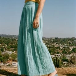 Mara Hoffman Belinda Pant In Sky Blue Clothing