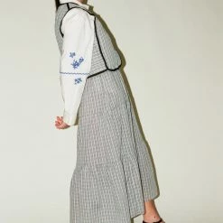 Caron Callahan Pixie Skirt In Sage Plaid