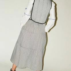 Caron Callahan Pixie Skirt In Sage Plaid