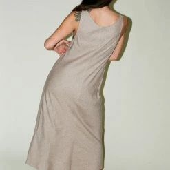 Clothing Lauren Manoogian New Bias Slip Dress In Taupe Fleck