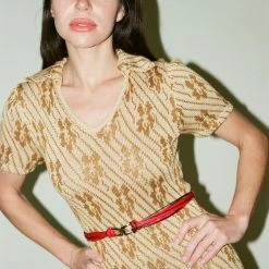 Maryam Nassir Zadeh Porto Belt In Carmine Accessories