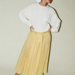 Maryam Nassir Zadeh Carlita Skirt In Flaxen