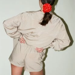 Maryam Nassir Zadeh Carnation Scrunchie In Ruby