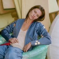 Clothing 100% SILK Cintemani Suit Blazer