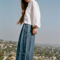 Mara Hoffman Angie Pant In Dark Blue