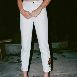 Clothing PRISCAVera Embroidered Jeans In White