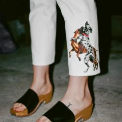 Clothing PRISCAVera Embroidered Jeans In White