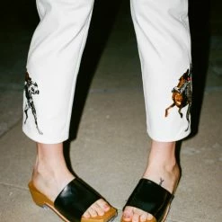 Clothing PRISCAVera Embroidered Jeans In White