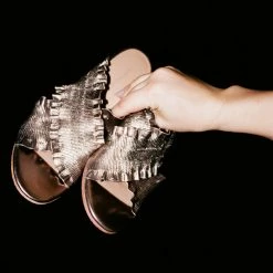 A Détacher Masino Mule In Pewter