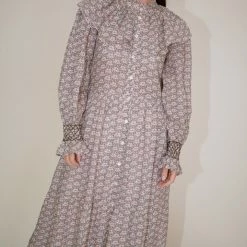 Sea NY Amalia L/S Maxi Dress In Blossom Clothing