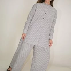 Cawley Ines Shirt In Sea/Navy/Ecru Clothing