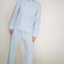 Flash Sale 𧨠Clothing Baserange Rise Pajama π Shirt In Blue β 9 Clothing Baserange Rise Pajama Shirt In Blue