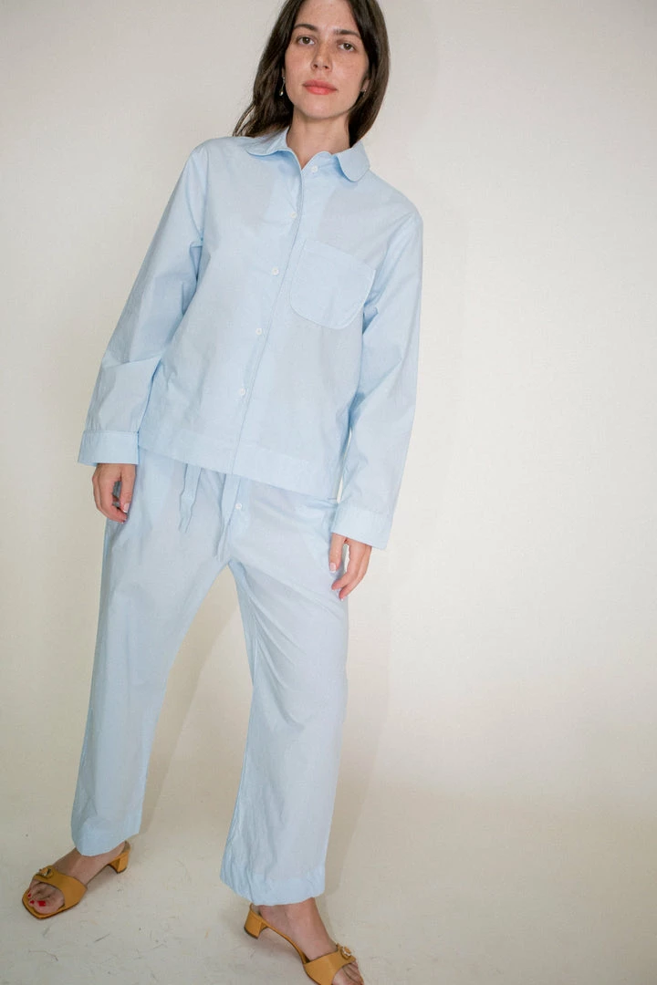 Flash Sale 𧨠Clothing Baserange Rise Pajama π Shirt In Blue β 6 Clothing Baserange Rise Pajama Shirt In Blue