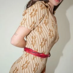 Maryam Nassir Zadeh Porto Belt In Carmine Accessories