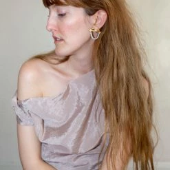 Jewelry Mirit Weinstock Bows & Pearls Hoops In Gold