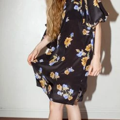 Clothing No.6 Adelaide Dress In Espresso Painted Bouquet