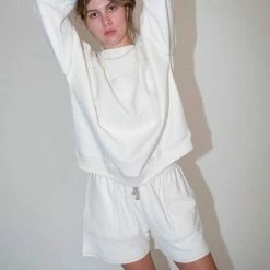 Clothing Baserange Cobble Sweat Short In Ecru