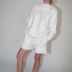 Clothing Baserange Cobble Sweat Short In Ecru