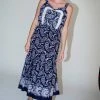 Sea NY Theodora Paisley Print Apron Dress In Navy