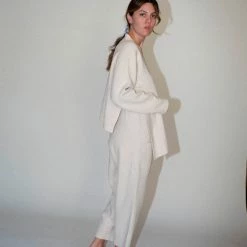 Clothing Lauren Manoogian Rib Pocket Pants In Natural