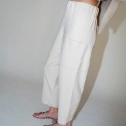 Clothing Lauren Manoogian Rib Pocket Pants In Natural