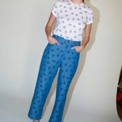 Clothing No.6 Grace Tee In White Ditsy