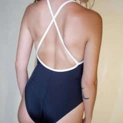 NU SWIM Seaweed Swimsuit In Black/Zinc Swimwear